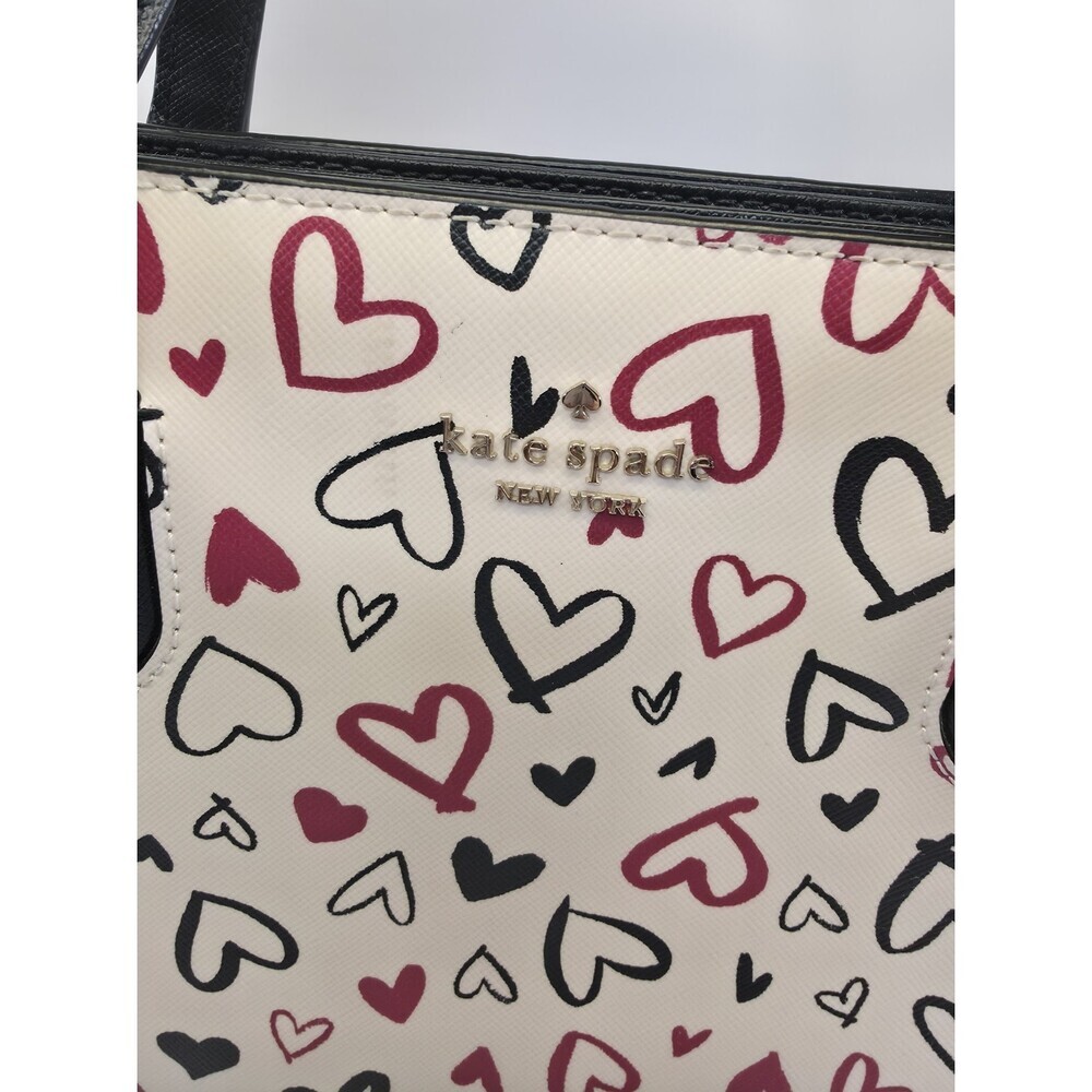 Kate Spade Laurel Way Reese Scribble Hearts Satchel - Picture 2 of 12
